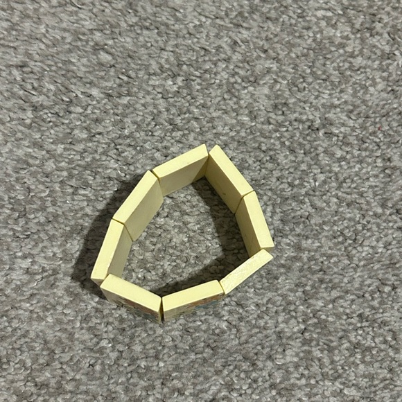 Yellow and Blue Floral Cuff Bracelet - Picture 4 of 5